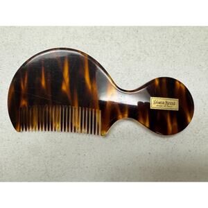 Vintage Neiman Marcus 1970'sTortoise Shell Look Comb Brush Italy